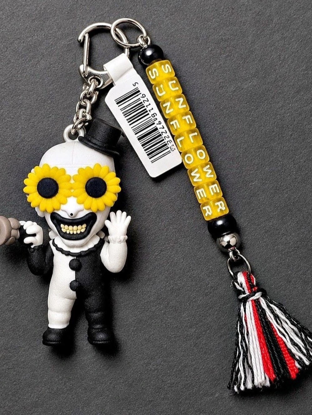 Terrifier Art the Clown Sunflower 3” PVC Bag Charm